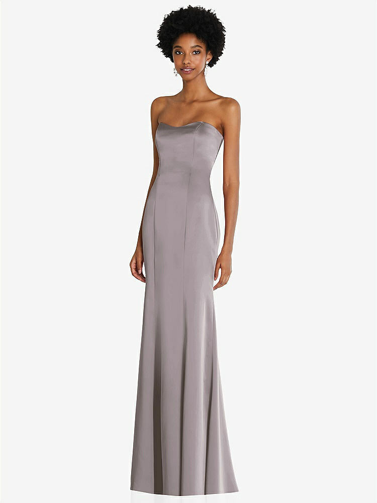【STYLE: 6859】Strapless Princess Line Lux Charmeuse Mermaid Gown【COLOR: Cashmere Gray】