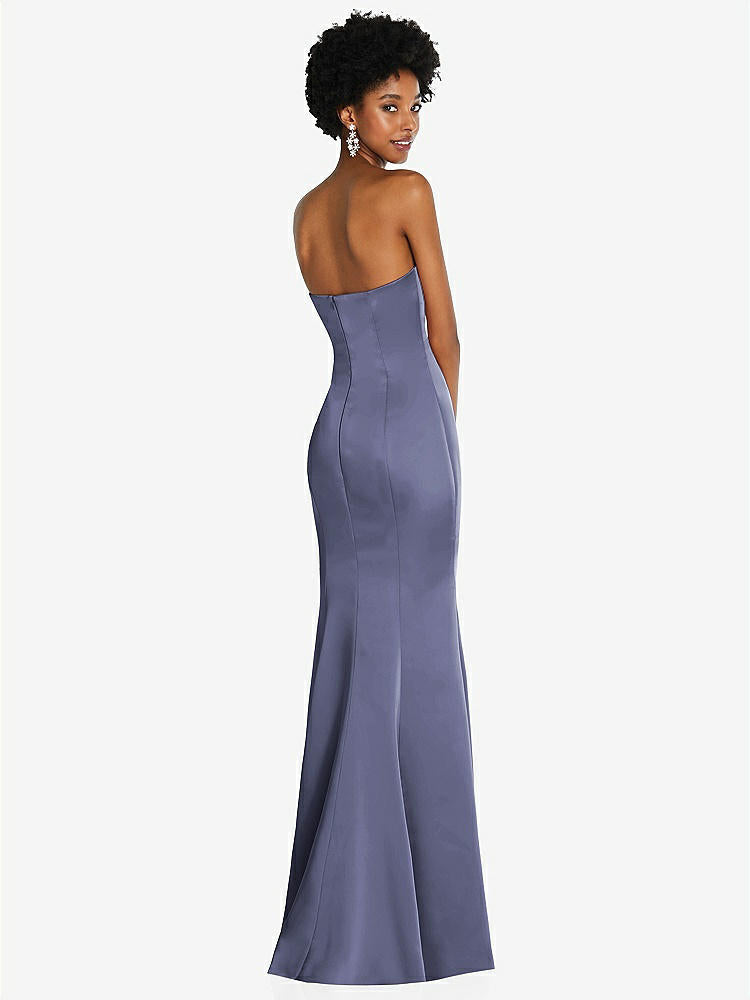 【STYLE: 6859】Strapless Princess Line Lux Charmeuse Mermaid Gown【COLOR: French Blue】