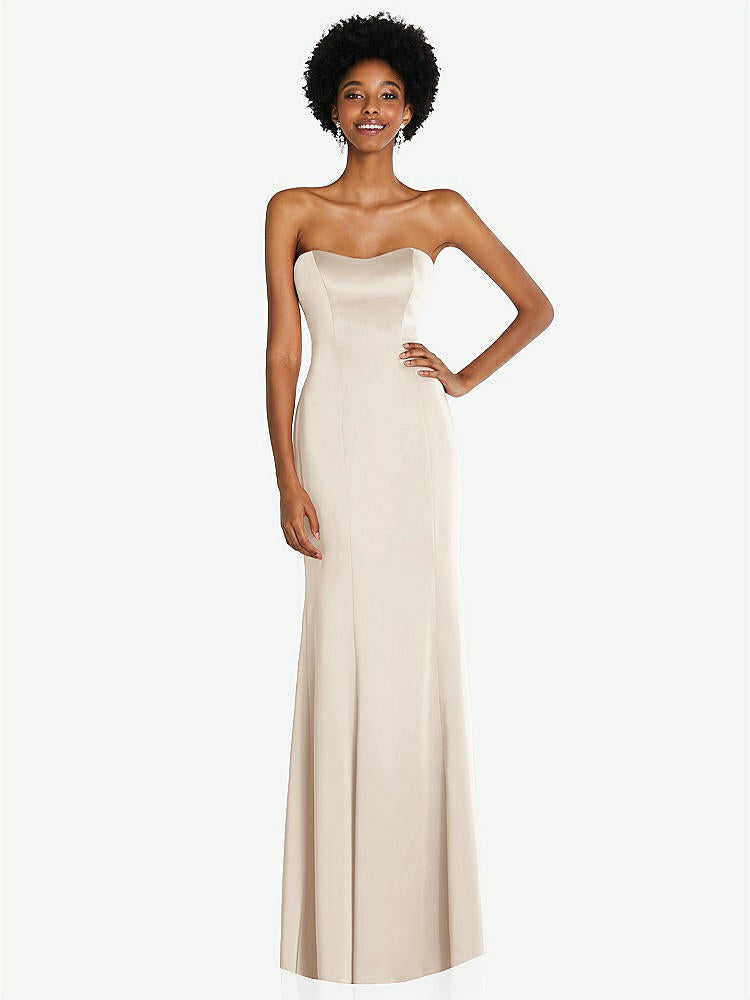 【STYLE: 6859】Strapless Princess Line Lux Charmeuse Mermaid Gown【COLOR: Oat】