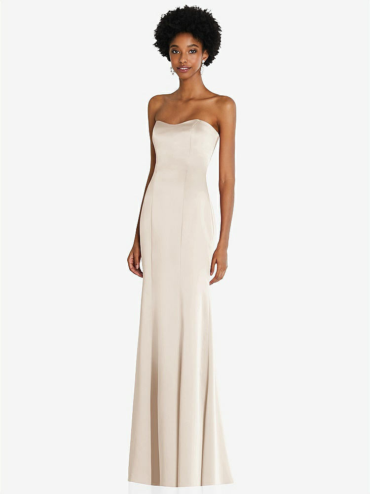 【STYLE: 6859】Strapless Princess Line Lux Charmeuse Mermaid Gown【COLOR: Oat】