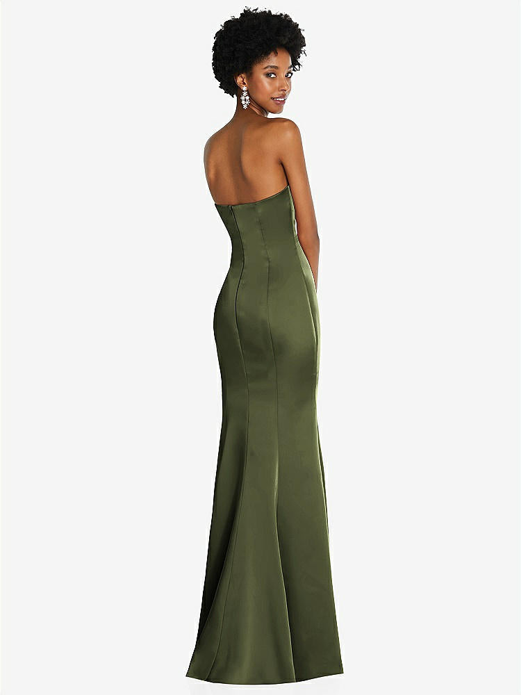 【STYLE: 6859】Strapless Princess Line Lux Charmeuse Mermaid Gown【COLOR: Olive Green】