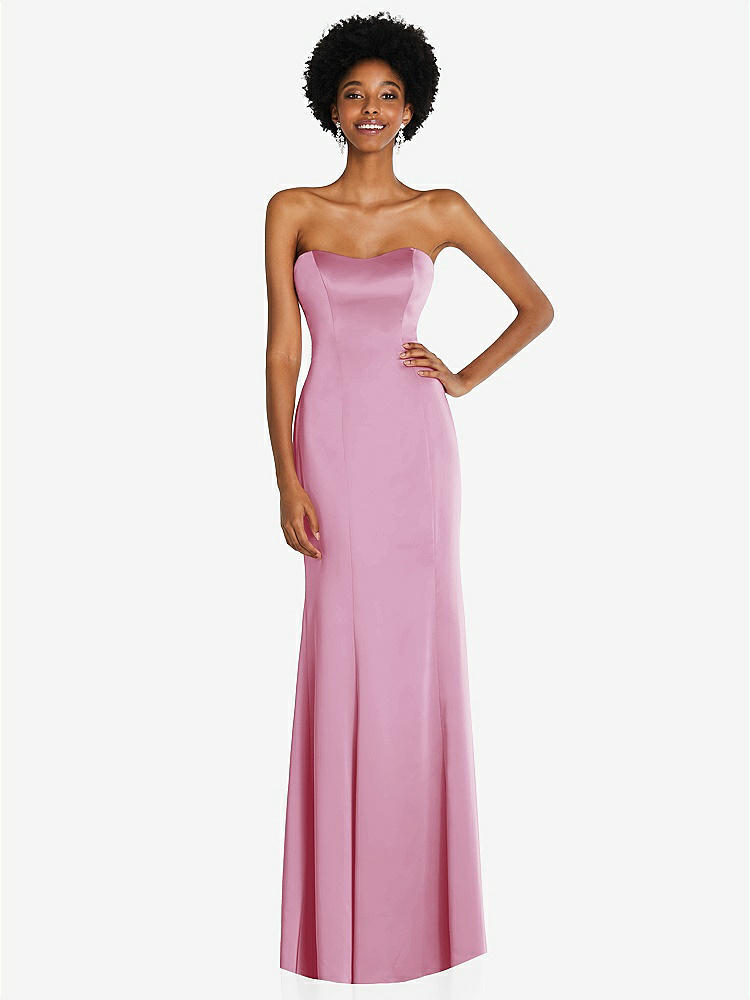 【STYLE: 6859】Strapless Princess Line Lux Charmeuse Mermaid Gown【COLOR: Powder Pink】