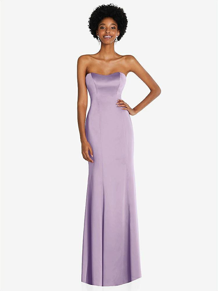 【STYLE: 6859】Strapless Princess Line Lux Charmeuse Mermaid Gown【COLOR: Pale Purple】