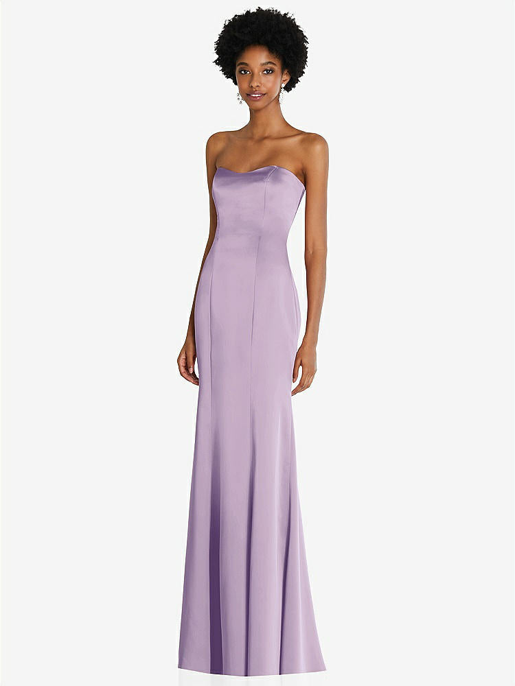 【STYLE: 6859】Strapless Princess Line Lux Charmeuse Mermaid Gown【COLOR: Pale Purple】