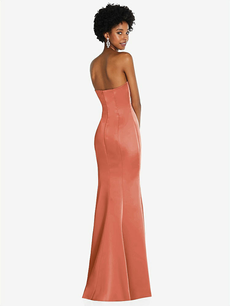 【STYLE: 6859】Strapless Princess Line Lux Charmeuse Mermaid Gown【COLOR: Terracotta Copper】