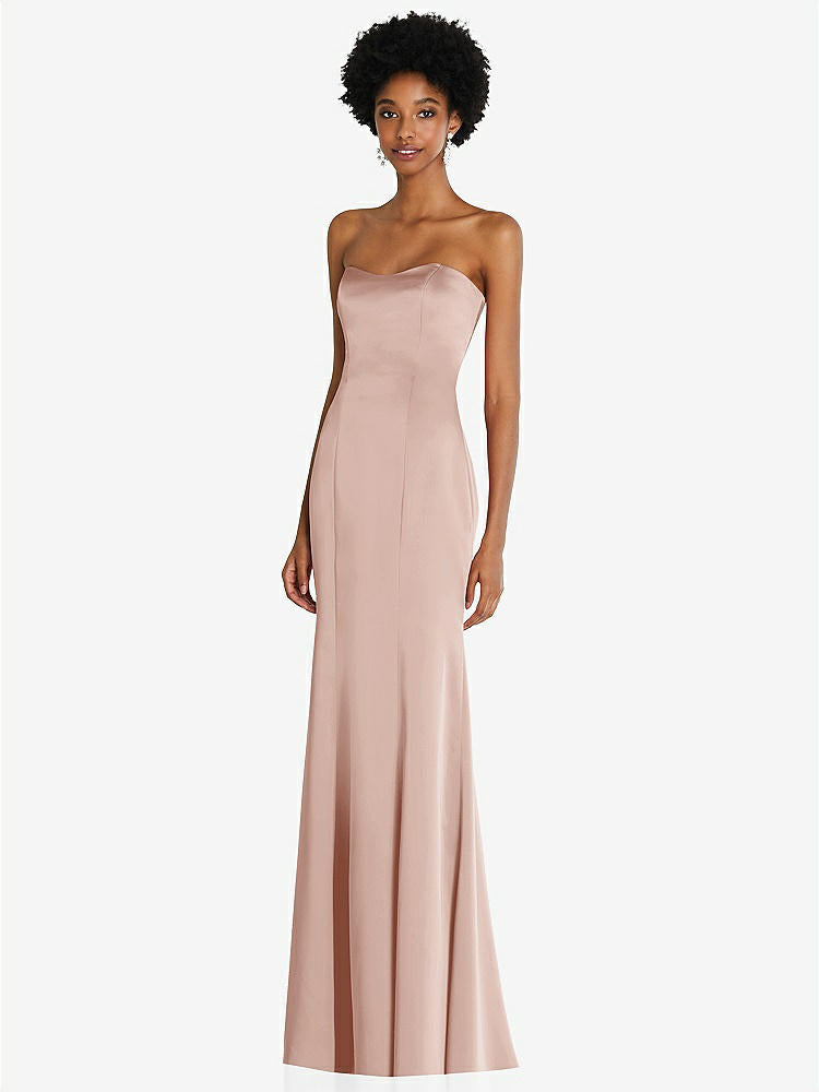 【STYLE: 6859】Strapless Princess Line Lux Charmeuse Mermaid Gown【COLOR: Toasted Sugar】