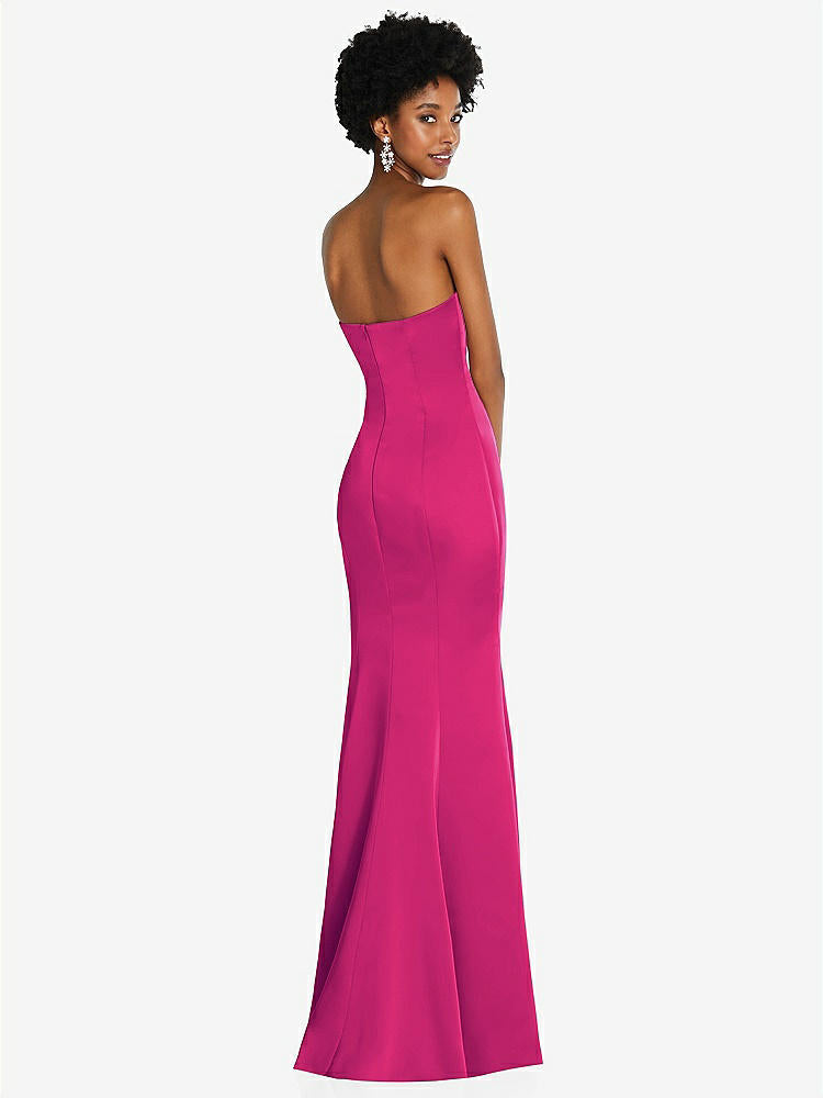 【STYLE: 6859】Strapless Princess Line Lux Charmeuse Mermaid Gown【COLOR: Think Pink】