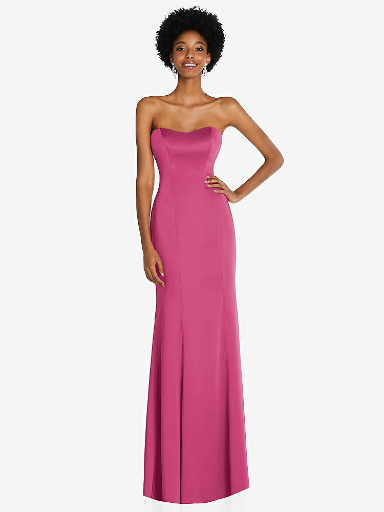 【STYLE: 6859】Strapless Princess Line Lux Charmeuse Mermaid Gown【COLOR: Tea Rose】