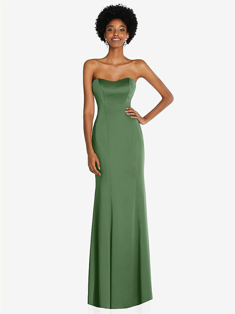【STYLE: 6859】Strapless Princess Line Lux Charmeuse Mermaid Gown【COLOR: Vineyard Green】