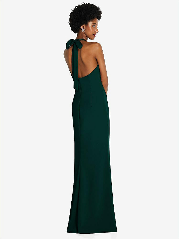 【NEW】【STYLE: TH088】ネクタイ ホルター 開く 背面 トランペット ガウン 【COLOR: Evergreen】【SIZE: 00-30W】
