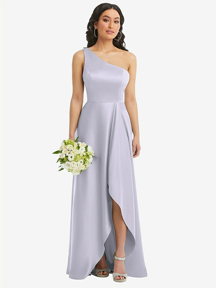 【NEW】【STYLE: 3114】ワンショルダー 高 低 マキシ ドレス ポケット付き【COLOR: Silver Dove】【SIZE: 00-30W】