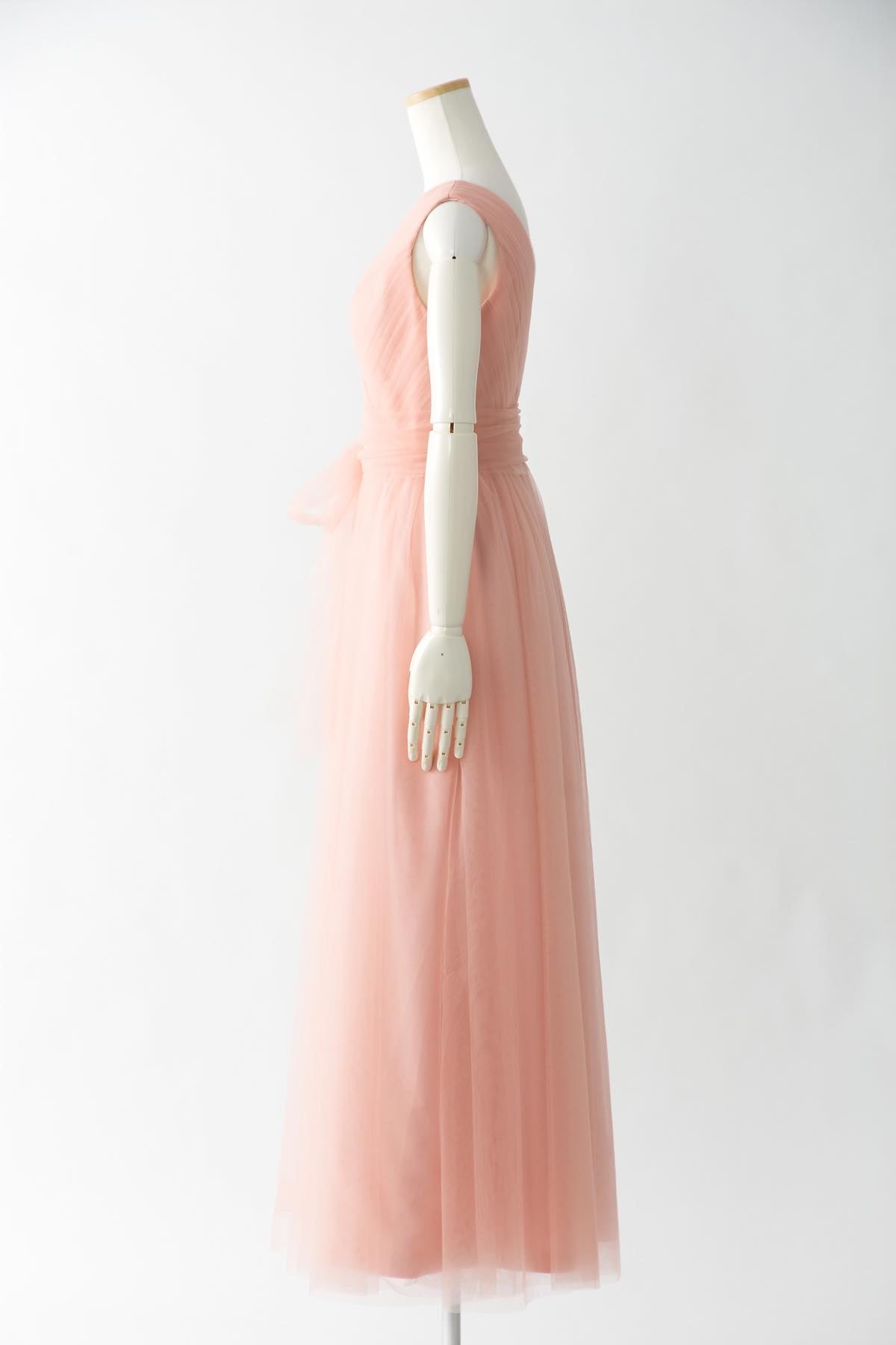 L631 ブライズメイド チュール ロングドレス
