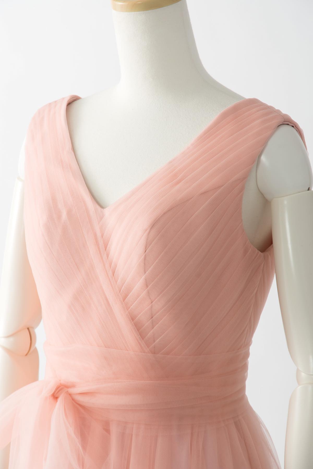 L631 ブライズメイド チュール ロングドレス