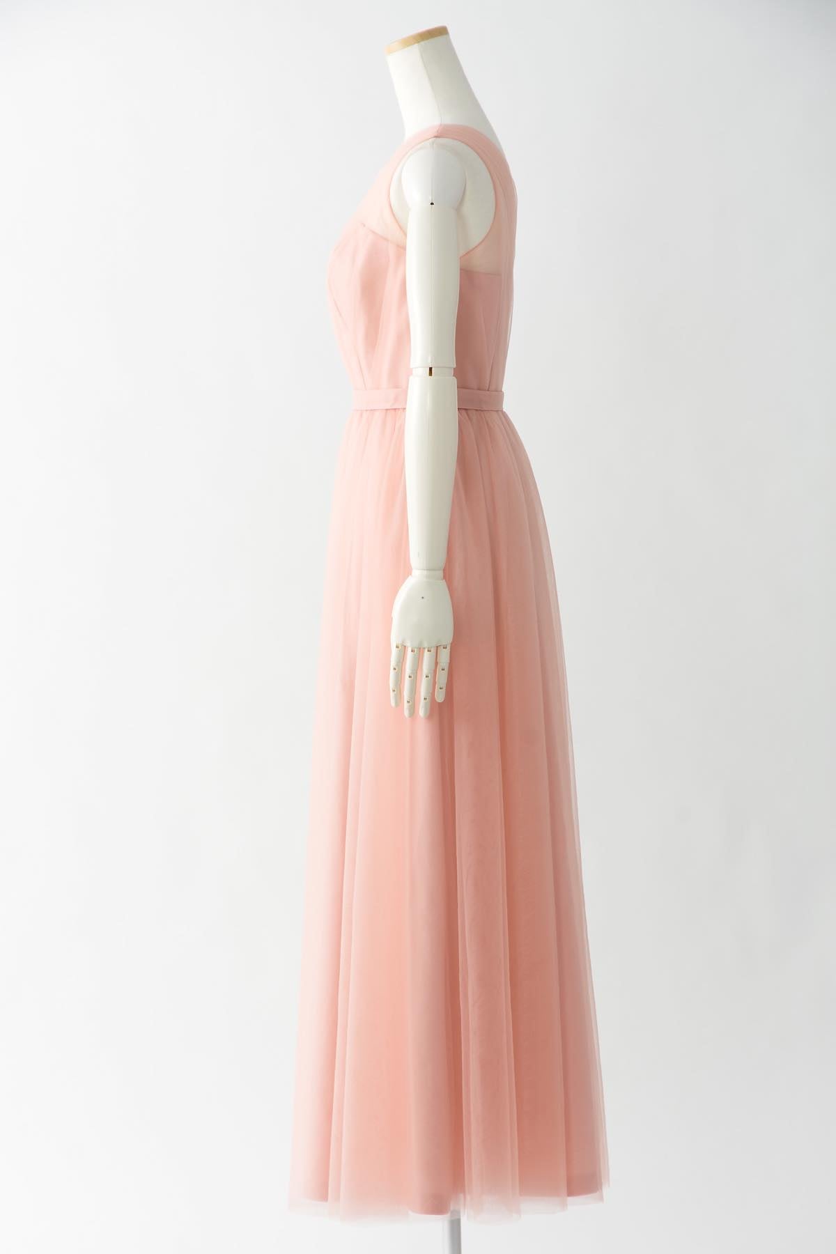 L633 ブライズメイド チュール ロングドレス