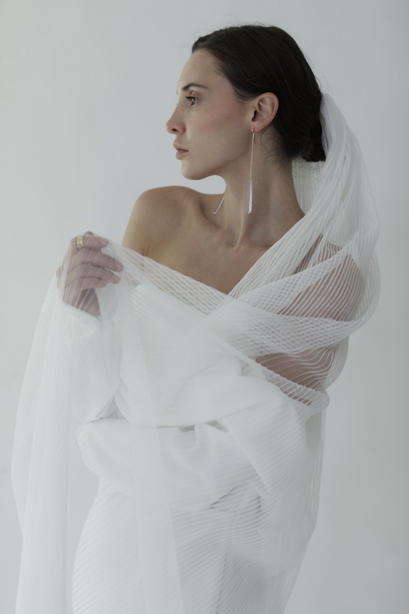 【新】【A.B. ELLIE】 Pleated Veil