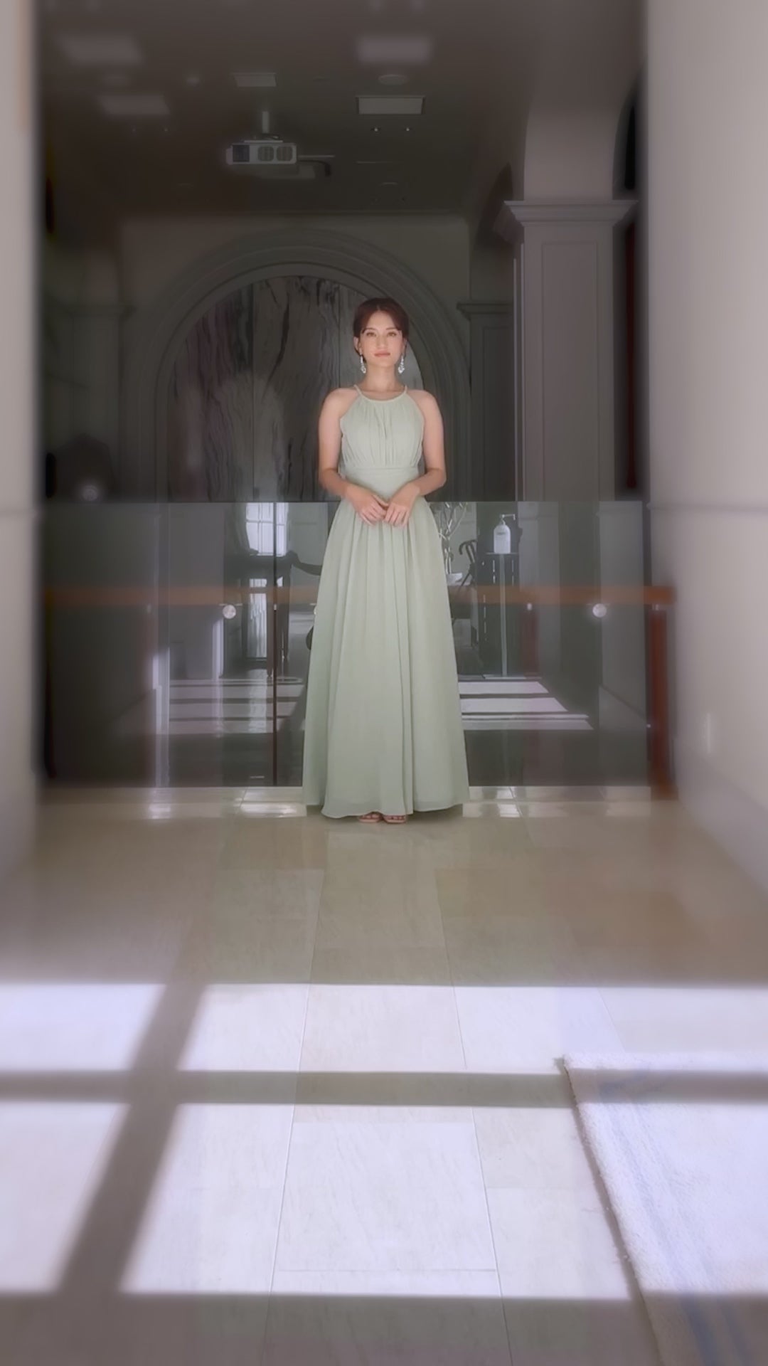NV1015 Halter neck long dress