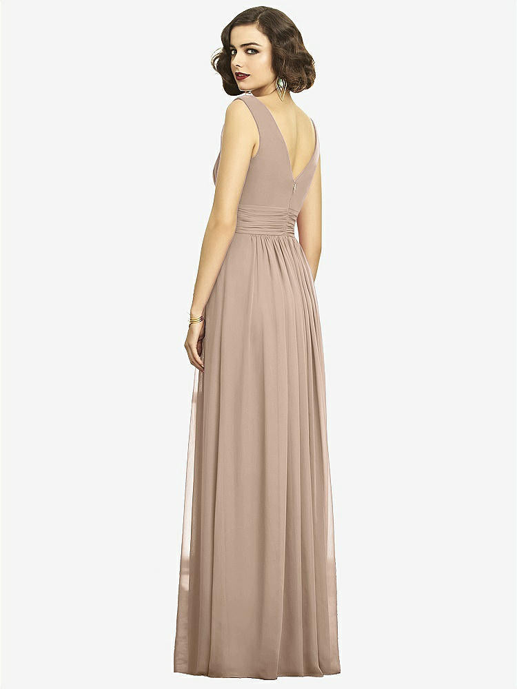 【STYLE: 2894】Sleeveless Draped Chiffon Maxi Dress with Front Slit【COLOR: Topaz】