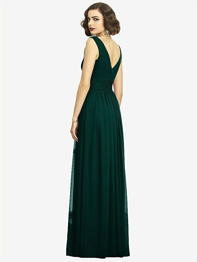 【NEW】【STYLE: 2894】ノースリーブ ドレープ シフォン マキシ ドレス 前面 スリット【COLOR: Evergreen】【SIZE: 00-30W】