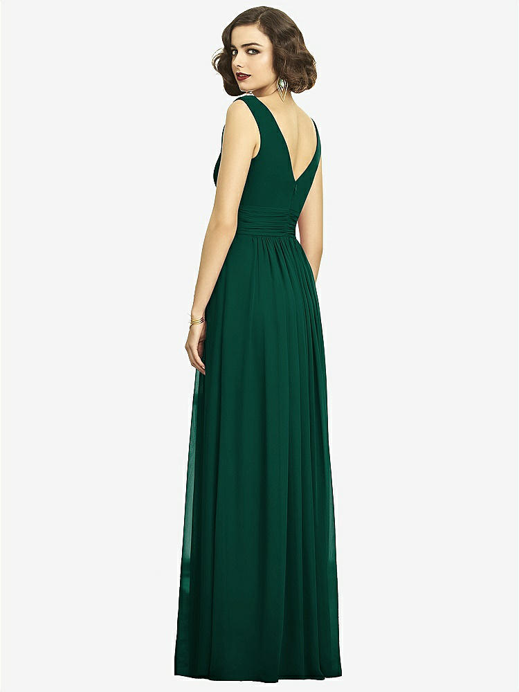【NEW】【STYLE: 2894】ノースリーブ ドレープ シフォン マキシ ドレス 前面 スリット【COLOR: Hunter Green】【SIZE: 00-30W】