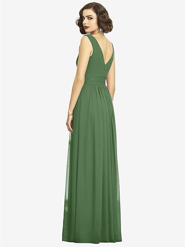 【NEW】【STYLE: 2894】ノースリーブ ドレープ シフォン マキシ ドレス 前面 スリット【COLOR: Vineyard Green】【SIZE: 00-30W】