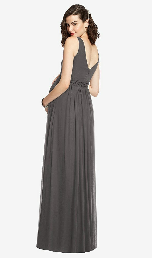 【NEW】【STYLE: M424】ノースリーブ ノッチ マタニティ ドレス【COLOR: Caviar Gray】【SIZE: 00-30W】