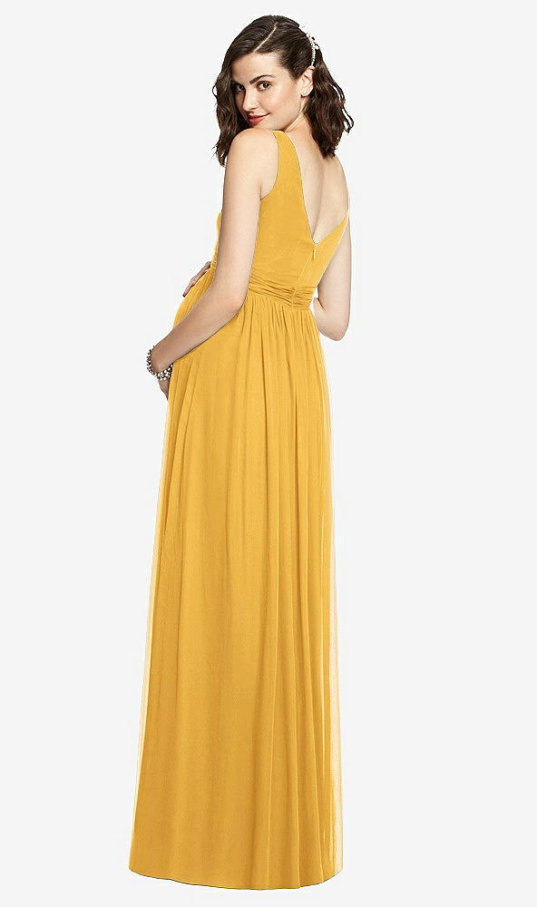 【NEW】【STYLE: M424】ノースリーブ ノッチ マタニティ ドレス【COLOR: NYC Yellow】【SIZE: 00-30W】