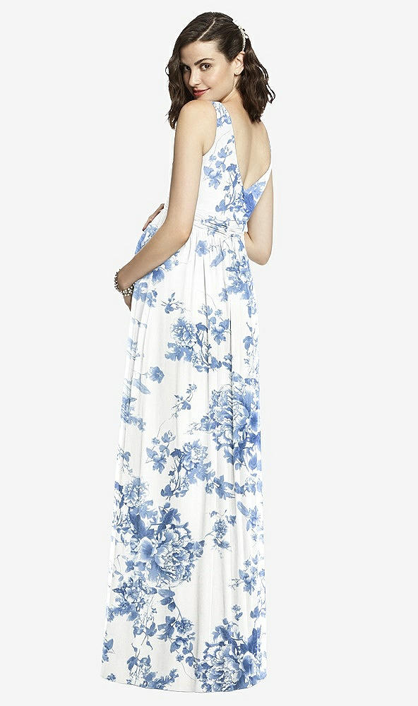 【NEW】【STYLE: M424】ノースリーブ ノッチ マタニティ ドレス【COLOR: Cottage Rose Dusk Blue】【SIZE: 00-30W】