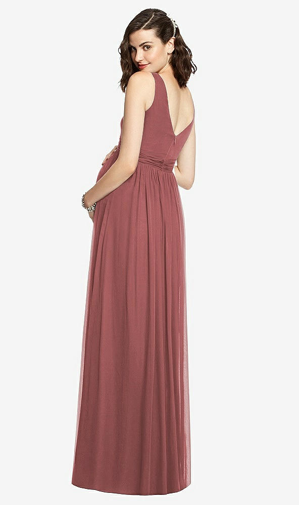 【STYLE: M424】Sleeveless Notch Maternity Dress【COLOR: English Rose】