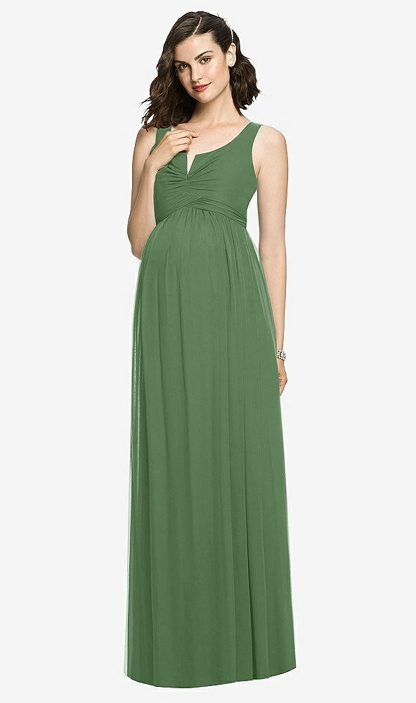 【STYLE: M424】Sleeveless Notch Maternity Dress【COLOR: Vineyard Green】