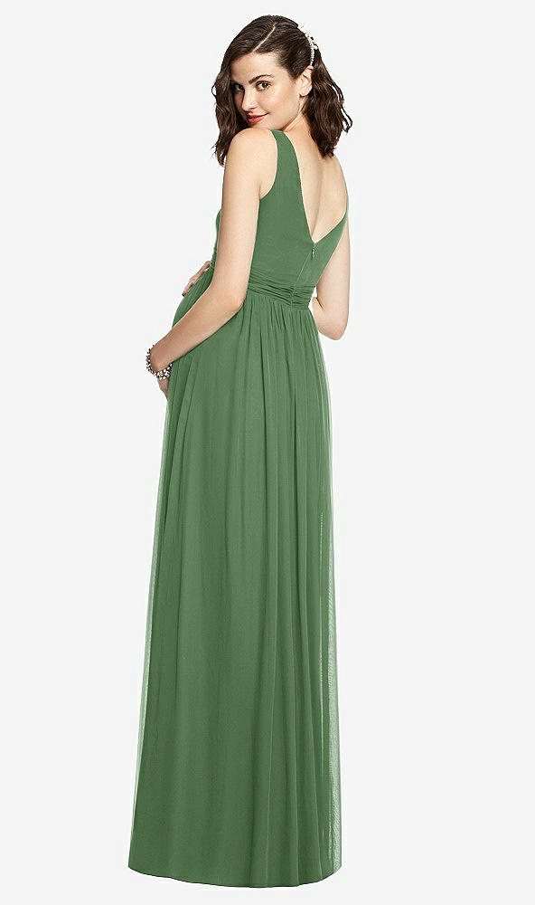 【STYLE: M424】Sleeveless Notch Maternity Dress【COLOR: Vineyard Green】