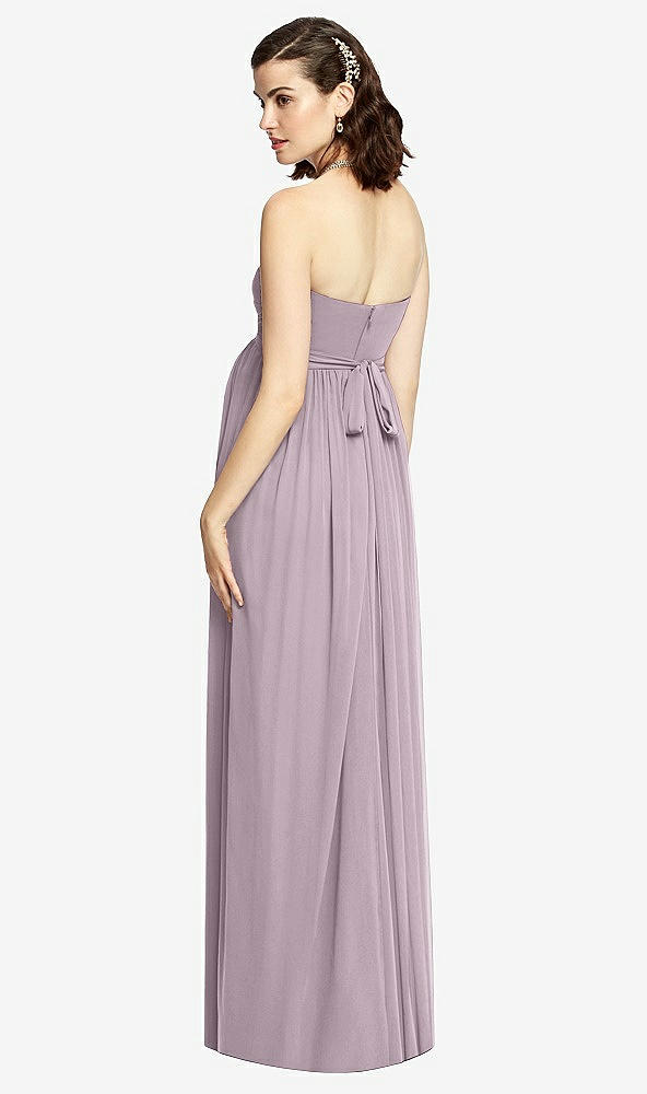 【STYLE: M426】Draped Bodice Strapless Maternity Dress【COLOR: Lilac Dusk】