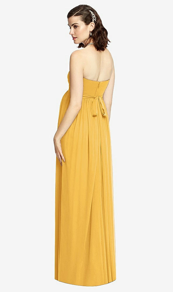 【STYLE: M426】Draped Bodice Strapless Maternity Dress【COLOR: NYC Yellow】