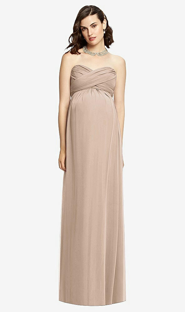 【STYLE: M426】Draped Bodice Strapless Maternity Dress【COLOR: Topaz】