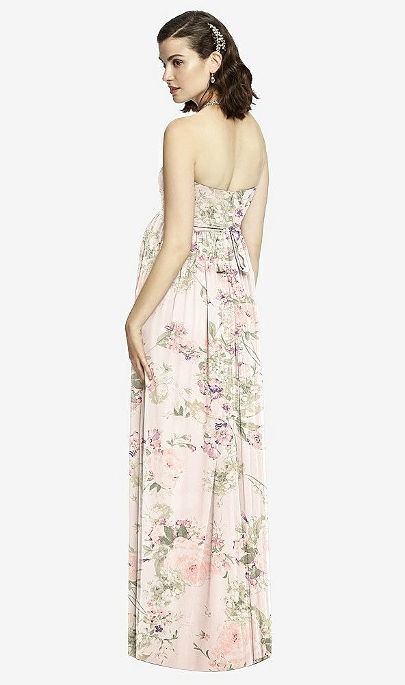 【STYLE: M426】Draped Bodice Strapless Maternity Dress【COLOR: Blush Garden】