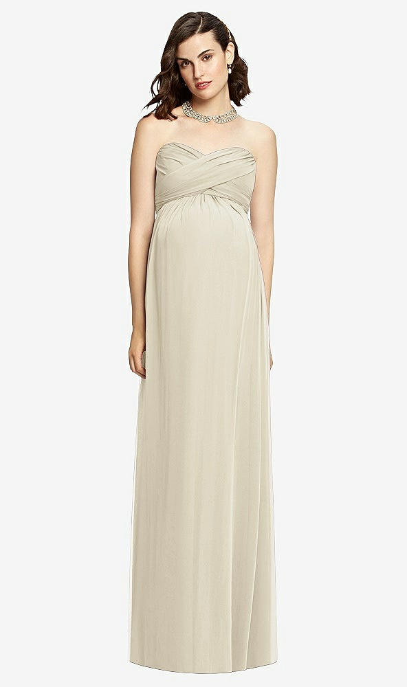 【STYLE: M426】Draped Bodice Strapless Maternity Dress【COLOR: Champagne】