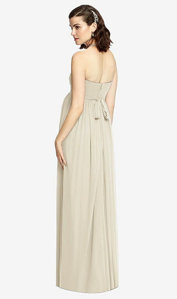 【STYLE: M426】Draped Bodice Strapless Maternity Dress【COLOR: Champagne】