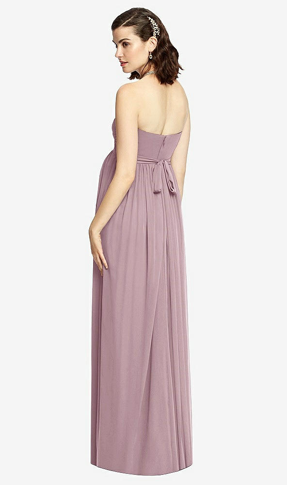 【STYLE: M426】Draped Bodice Strapless Maternity Dress【COLOR: Dusty Rose】