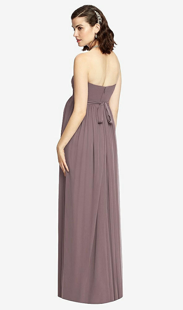 【STYLE: M426】Draped Bodice Strapless Maternity Dress【COLOR: French Truffle】