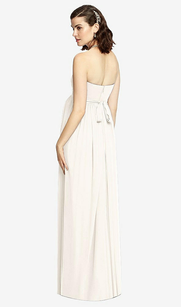 【STYLE: M426】Draped Bodice Strapless Maternity Dress【COLOR: Ivory】