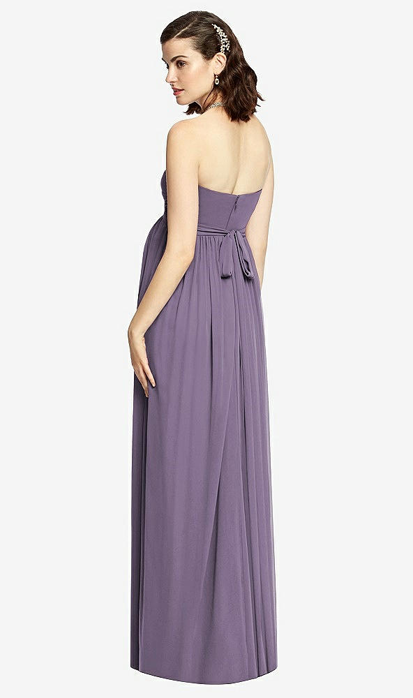 【STYLE: M426】Draped Bodice Strapless Maternity Dress【COLOR: Lavender】