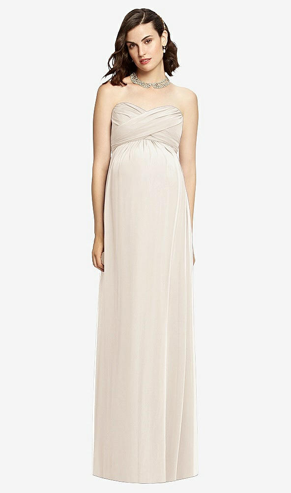 【STYLE: M426】Draped Bodice Strapless Maternity Dress【COLOR: Oat】