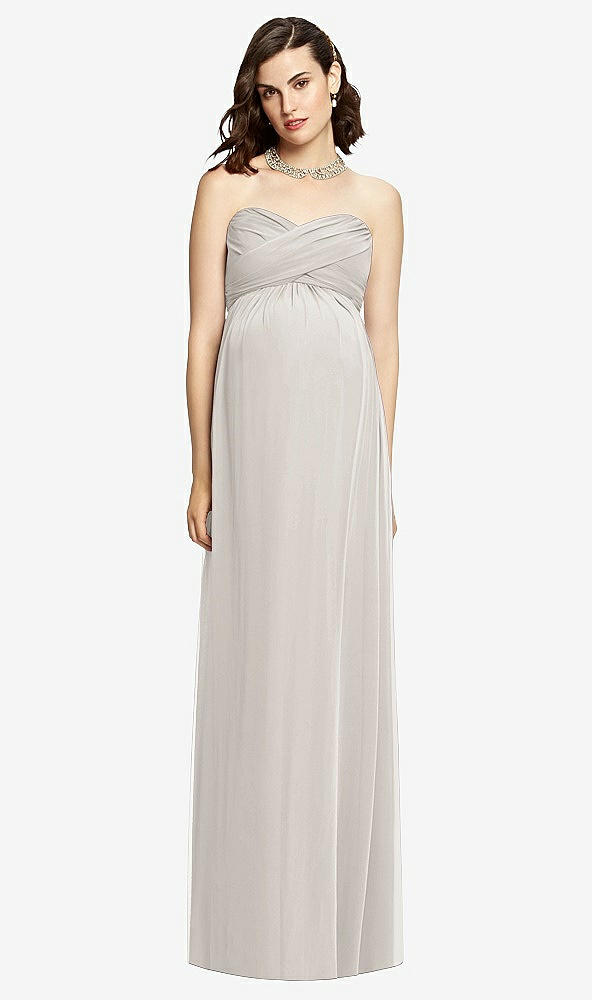 【STYLE: M426】Draped Bodice Strapless Maternity Dress【COLOR: Oyster】