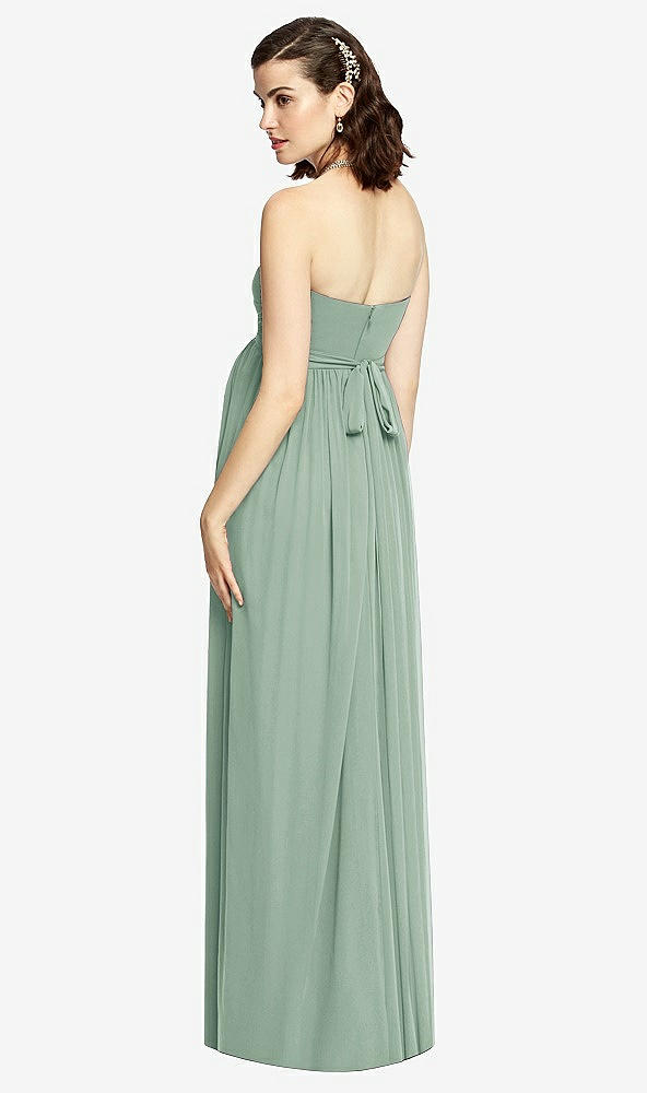 【STYLE: M426】Draped Bodice Strapless Maternity Dress【COLOR: Seagrass】