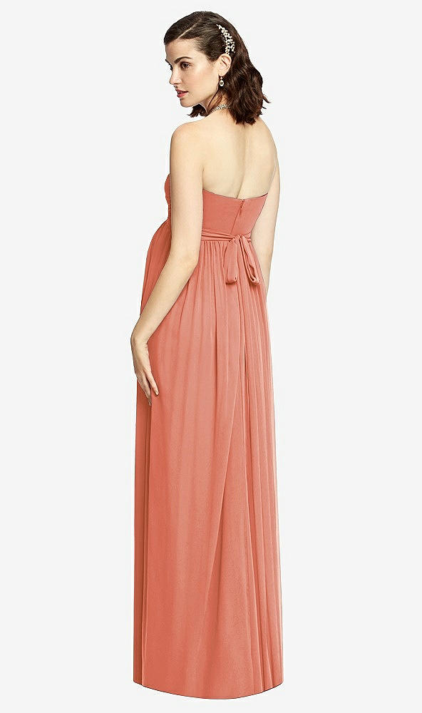 【STYLE: M426】Draped Bodice Strapless Maternity Dress【COLOR: Terracotta Copper】