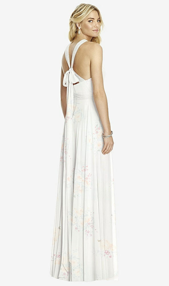 【STYLE: 6760】Cross Strap Open-Back Halter Maxi Dress【COLOR: Spring Fling】