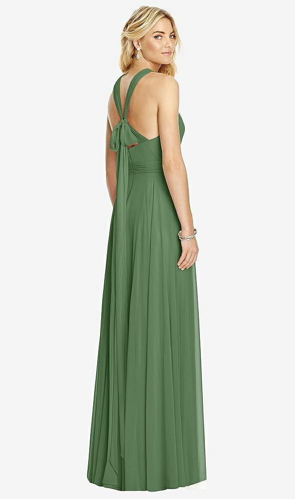 【STYLE: 6760】Cross Strap Open-Back Halter Maxi Dress【COLOR: Vineyard Green】