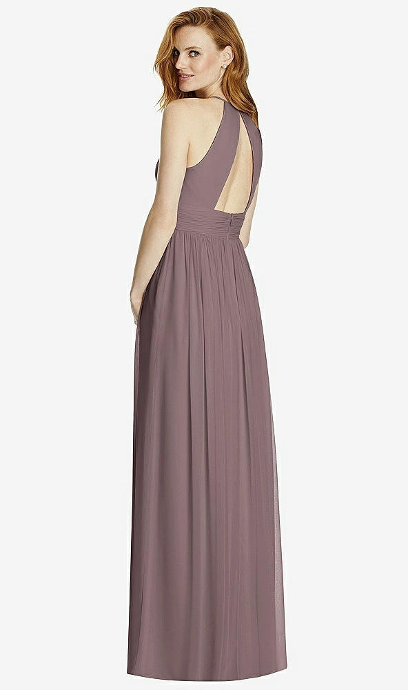 【STYLE: 4511】Cutout Open-Back Shirred Halter Maxi Dress【COLOR: French Truffle】