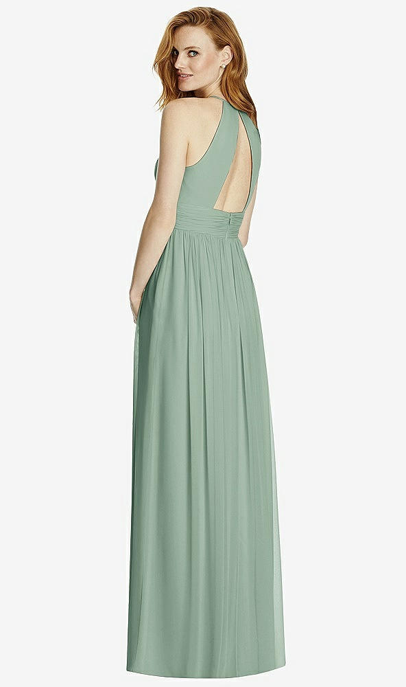 【STYLE: 4511】Cutout Open-Back Shirred Halter Maxi Dress【COLOR: Seagrass】