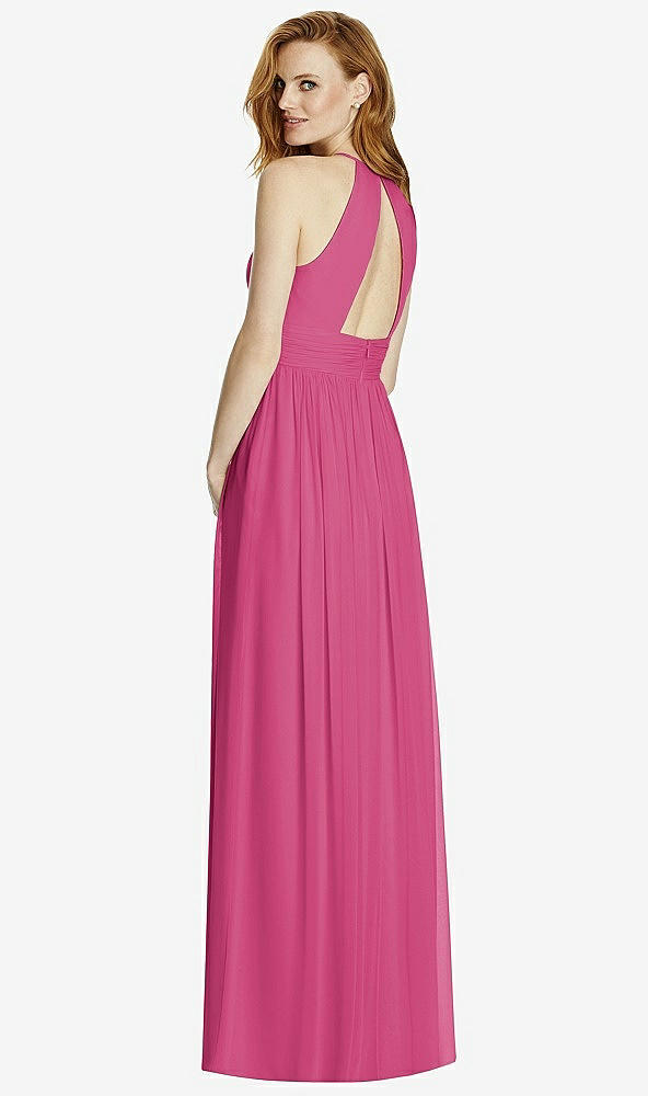 【STYLE: 4511】Cutout Open-Back Shirred Halter Maxi Dress【COLOR: Tea Rose】