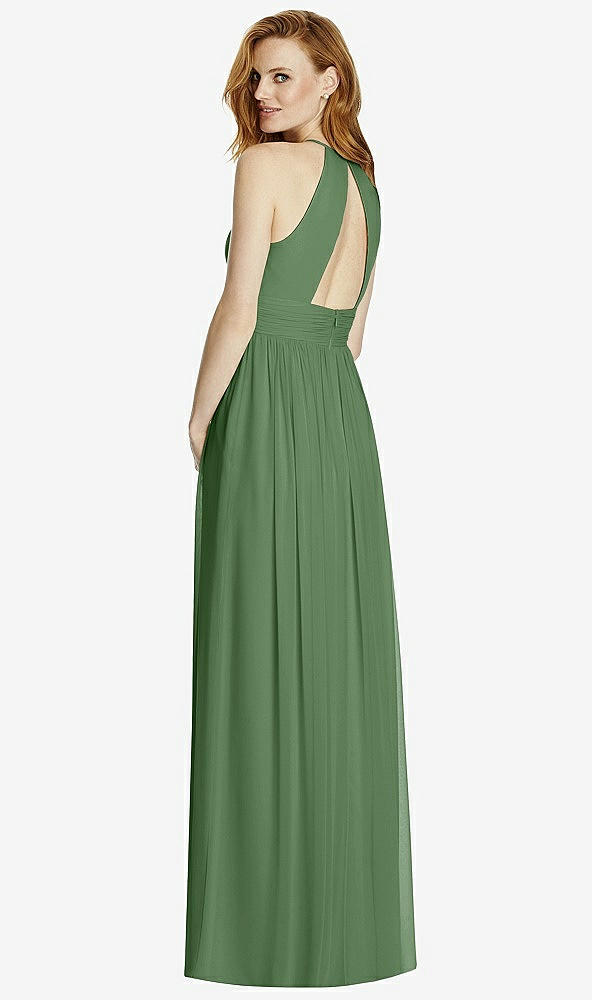 【STYLE: 4511】Cutout Open-Back Shirred Halter Maxi Dress【COLOR: Vineyard Green】